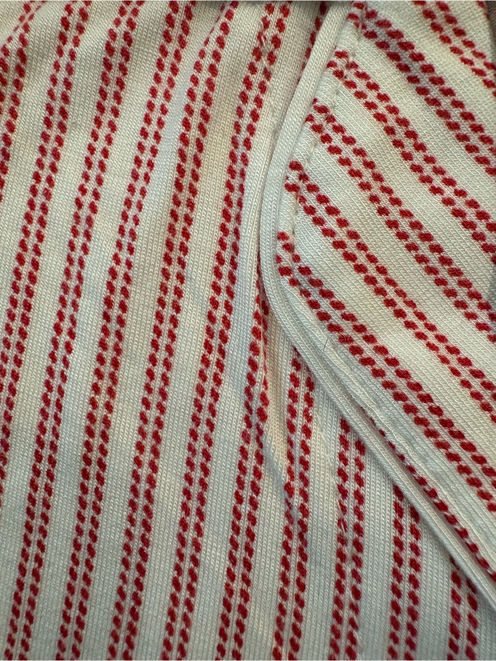 Auden Red & White Striped Cloud Knit Pajama Set with Candy-Cane Trim - Picture 4 of 5